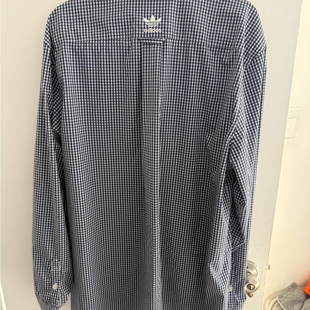 adidas Black and White Gingham Button Down Shirt - Picture 2 of 4